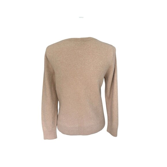 Quince 100% Mongolian Cashmere V-Neck Sweater Women's ~M/L Camel Minimalist - Picture 4 of 15